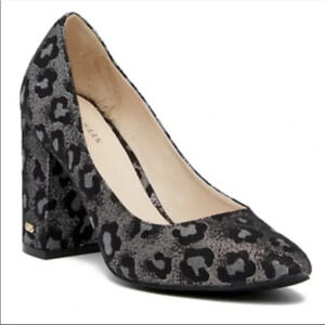 Cole Haan metallic leopard pumps